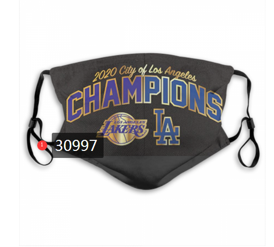 2020 Los Angeles Dodgers Dust mask with filter 84->mlb dust mask->Sports Accessory